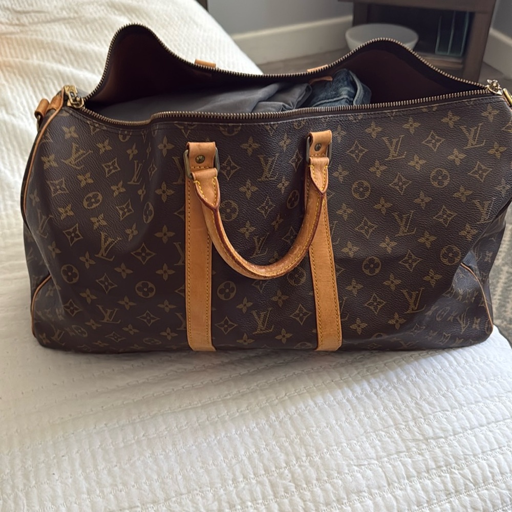 LV Monogram Keepall Bandouliere 55